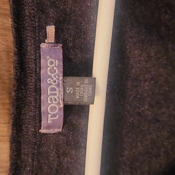 Toad & Co. Cardigan Women's Size S Gray Wool Blend Lightweight Pocket - Picture 2 of 5